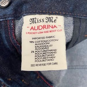 Miss Me Audrina Low Rise Bootcut Jeans